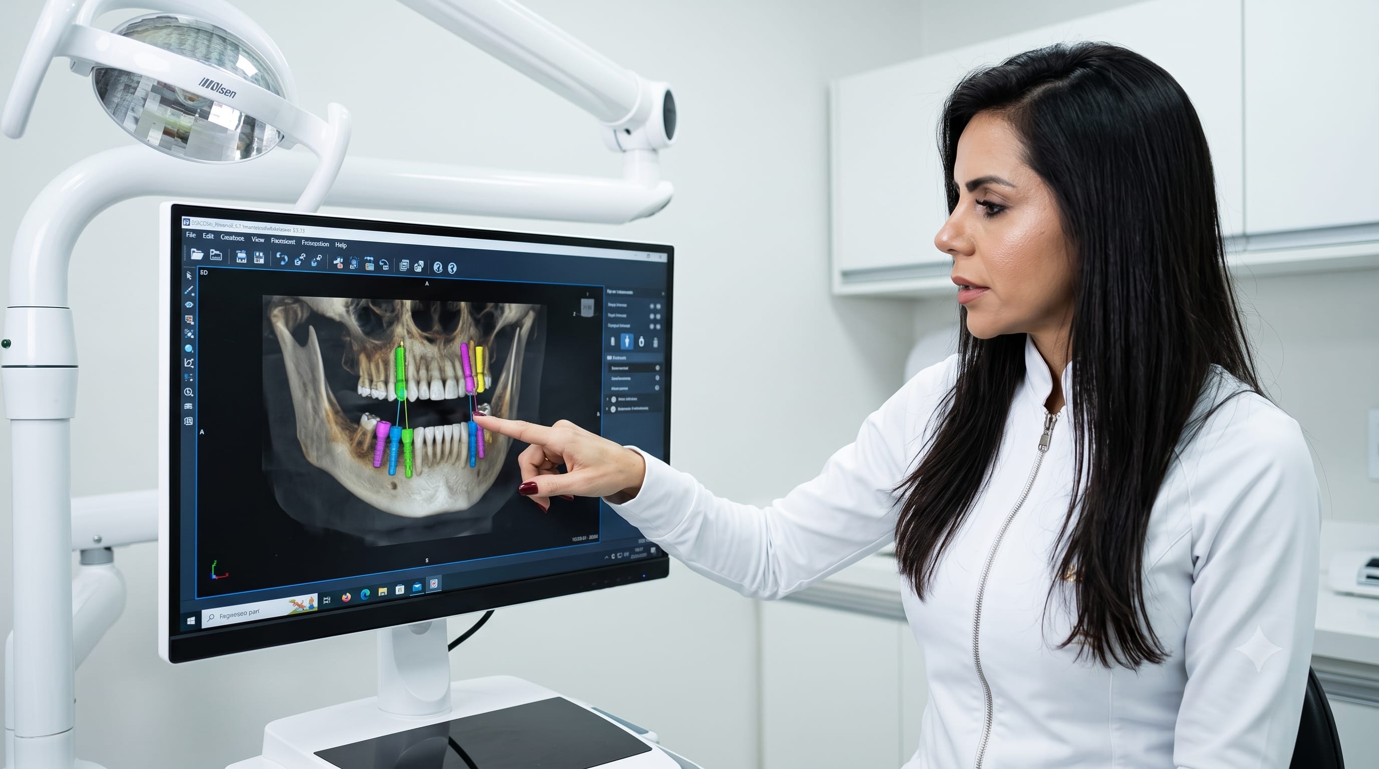 Planejamento 3D de implante em software odontológico